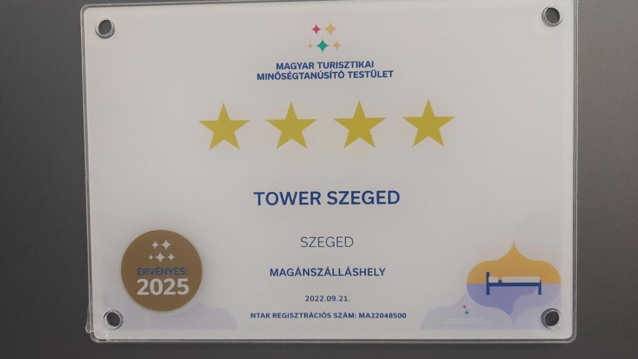 Tower Szeged Belvarosi Exkluziv Panoramas Apartman - Free Parking エクステリア 写真